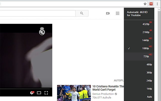 Automatic 4K/HD for Youtube截图1