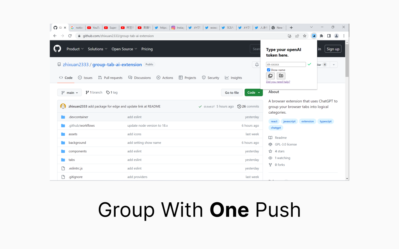 Group Tab AI extension截图3
