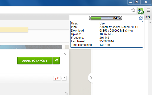 Net Usage Extension截图1