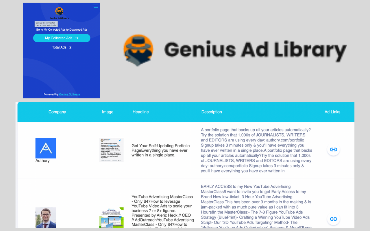 Genius Ad Library截图1