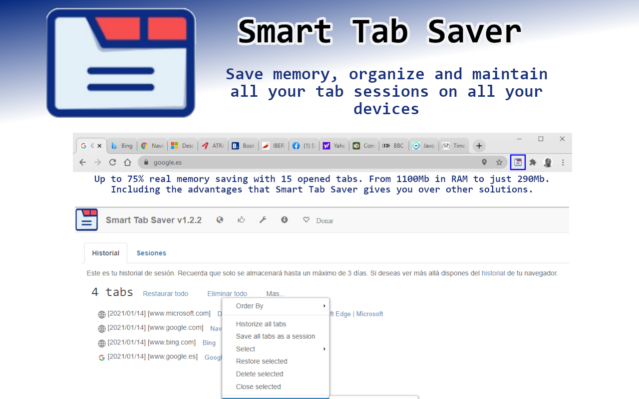 Smart Tab Saver截图1