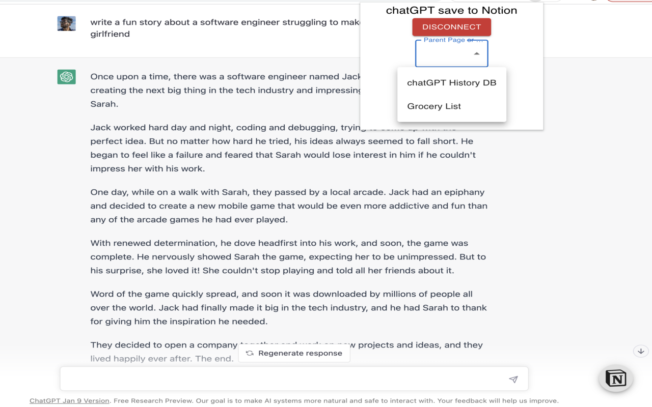 chatGPT save history to notion截图3