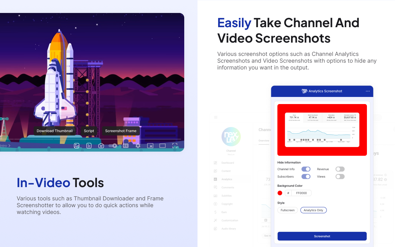 Nexlev YouTube Research & Analytics截图5
