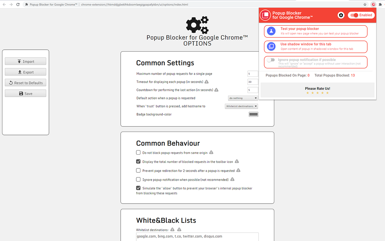 适用于Google Chrome™的弹出窗口阻止程序截图2
