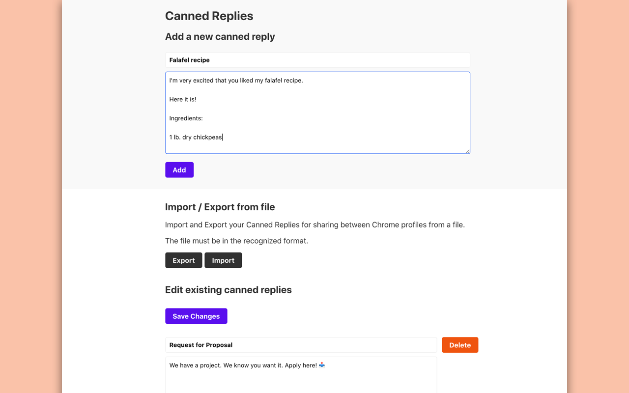 Canned Replies截图4