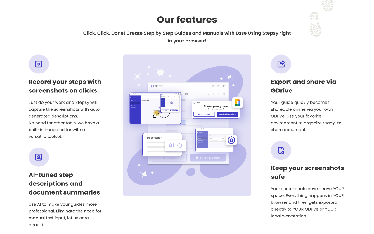 Stepsy: create step-by-step guide with screenshots截图3