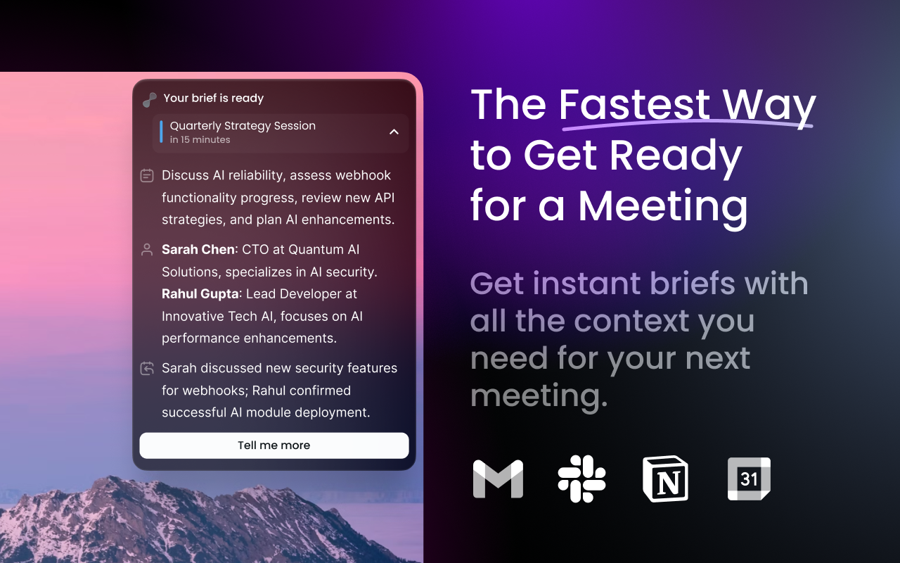 timeOS: AI Meeting & Calendar Assistant截图1