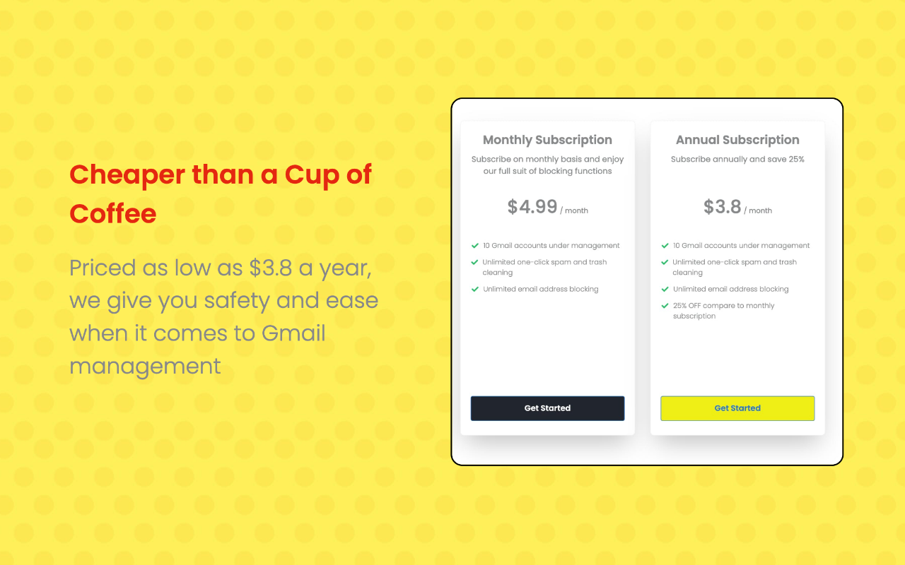 BYE! Gmail Extension截图1