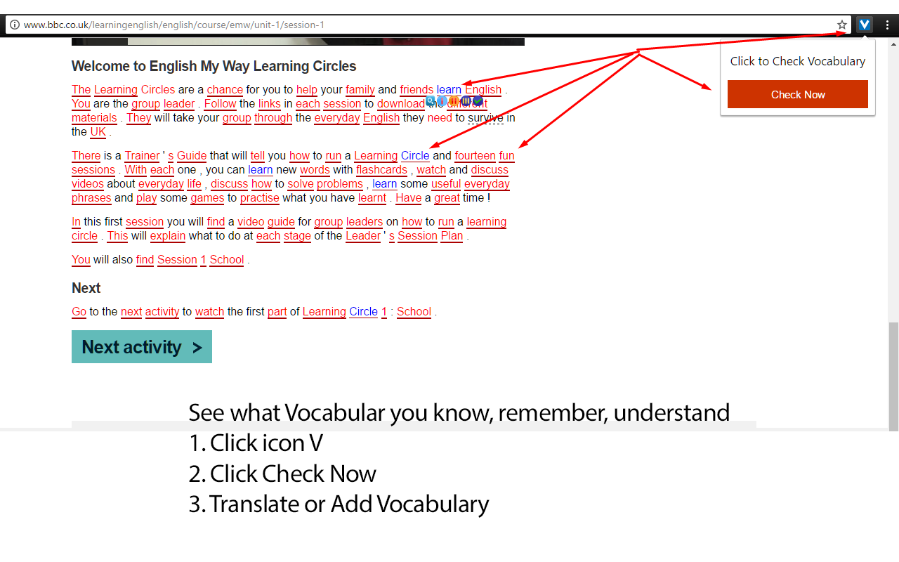 Learning Languages with Texts in your Content截图1