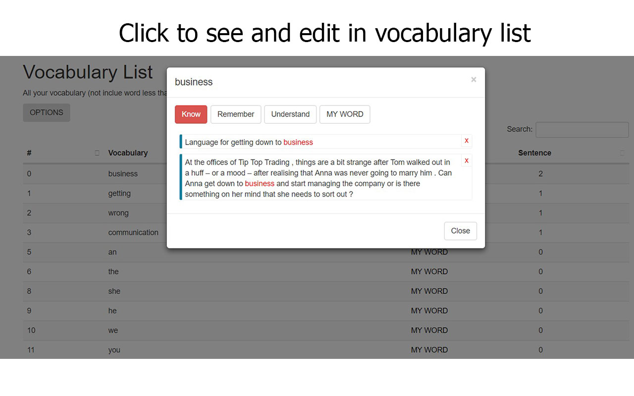 Learning Languages with Texts in your Content截图2