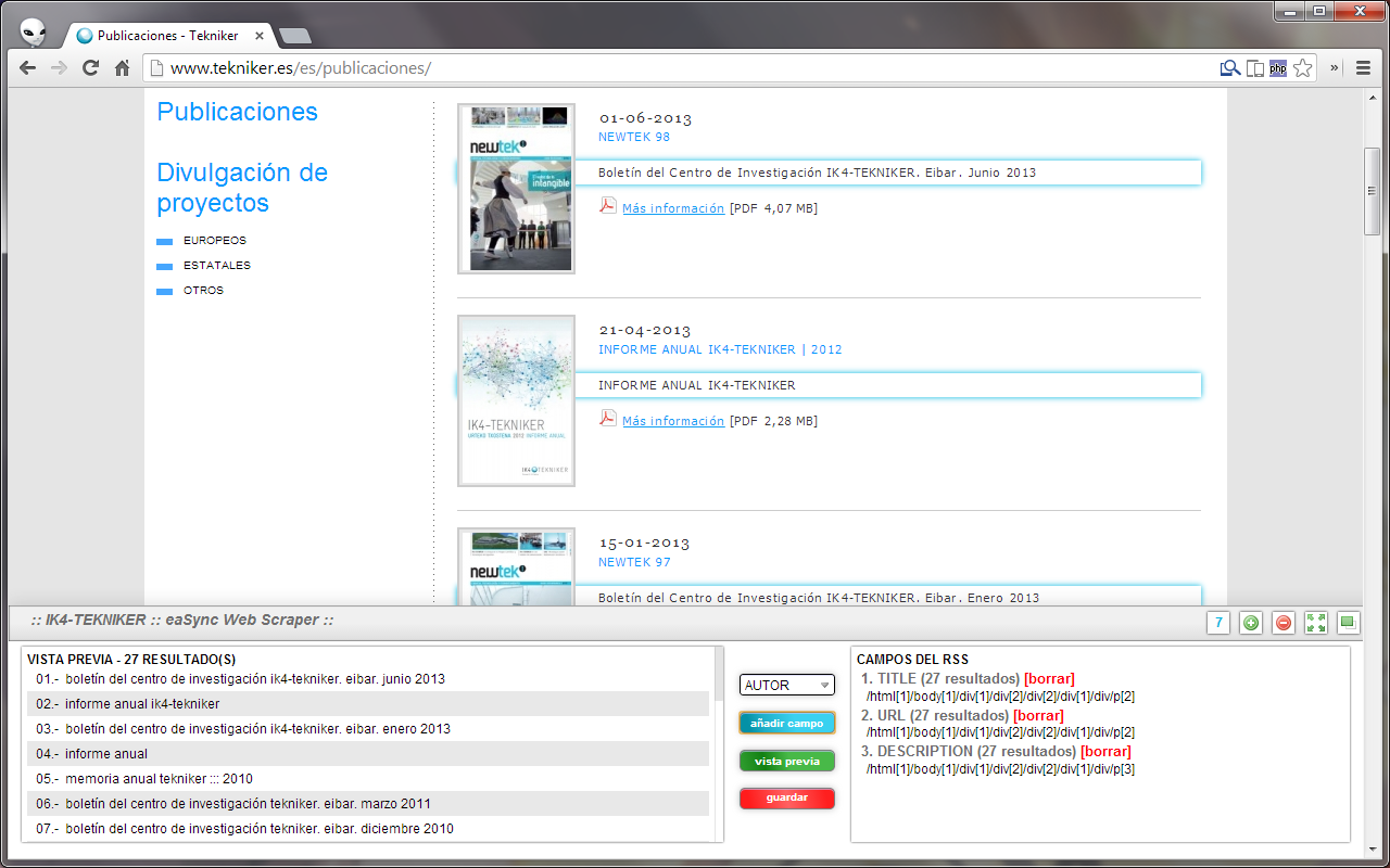 eaSync Web Scraper截图2