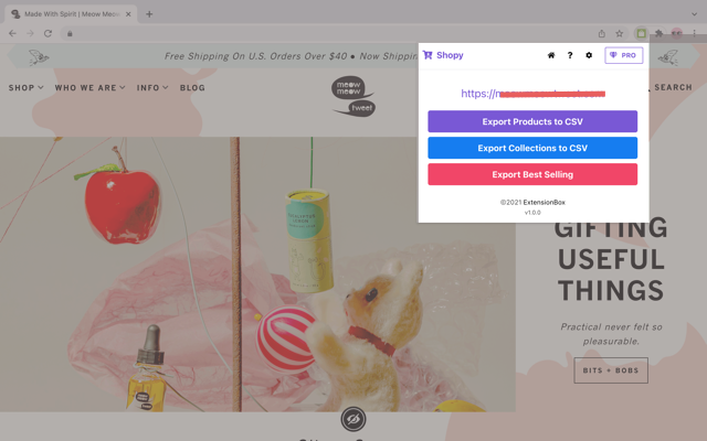 Shopy - Shopify 产品提取工具截图2