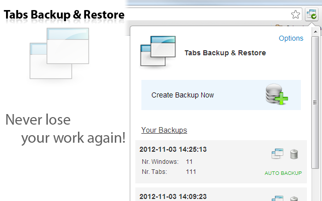 Tabs Backup & Restore截图2