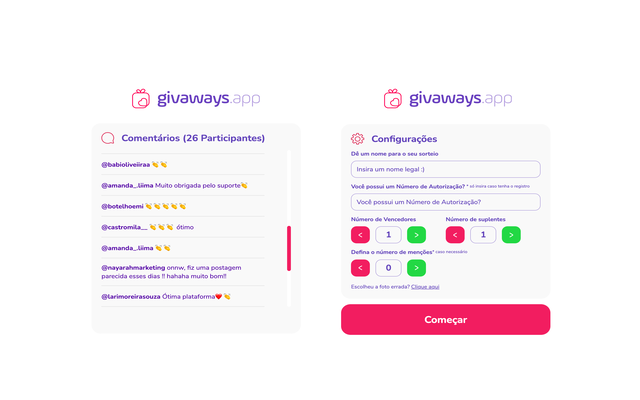 Givaways App - Sorteios Grátis no Instagram截图4