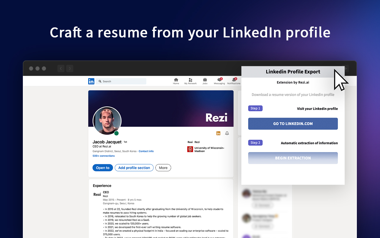 Profile to Resume - Rezi.ai截图3
