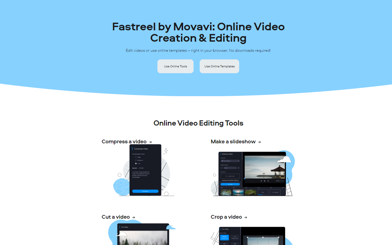 Fastreel by Movavi | Online Video Editor截图2