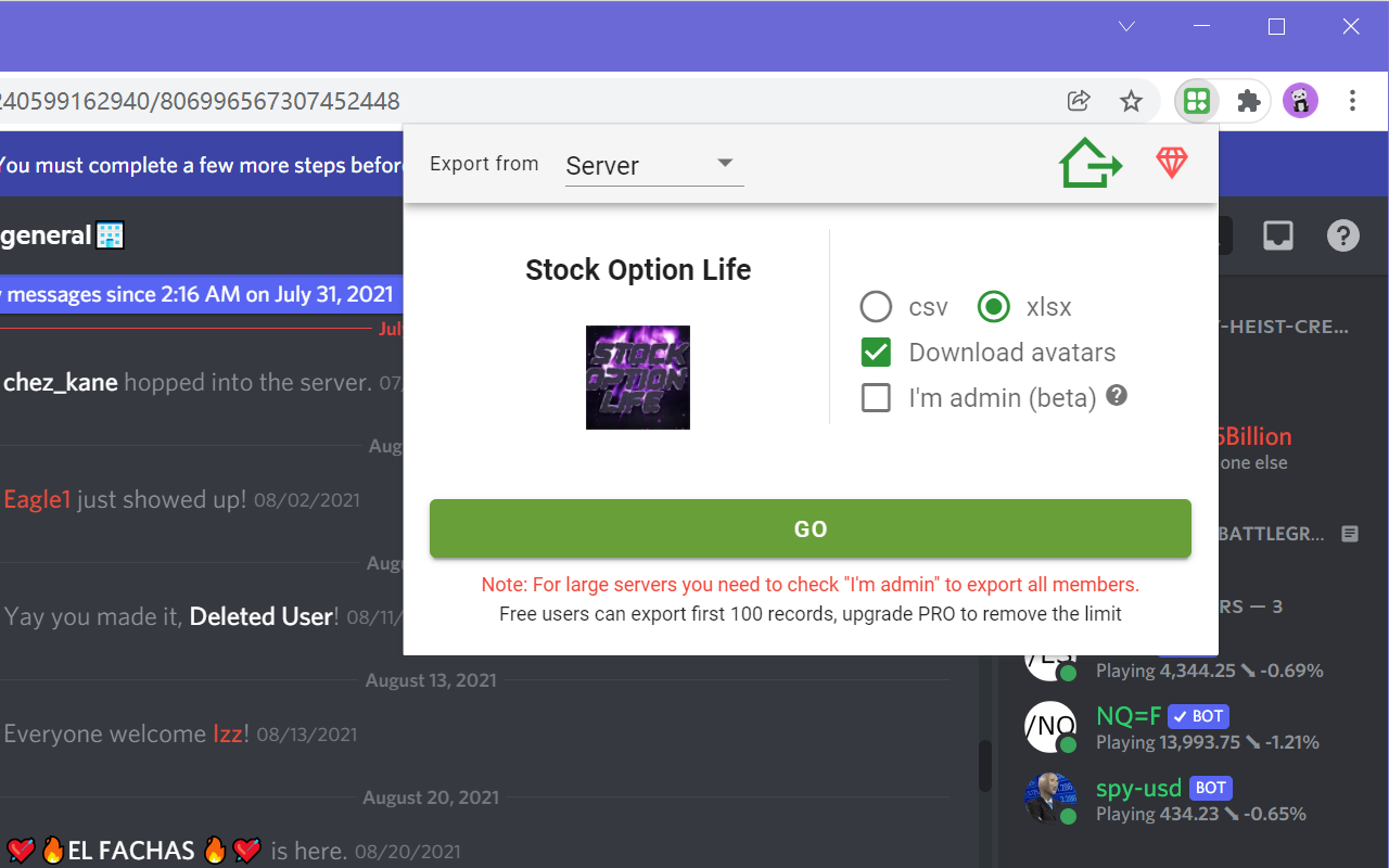 dTools - member list saver for Discord截图3