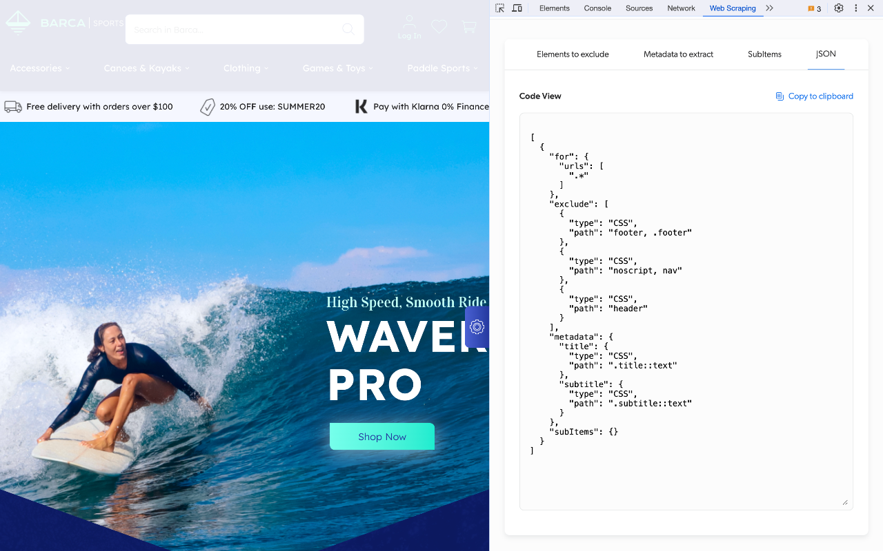 Web Scraper Helper for Coveo Web Sources截图1