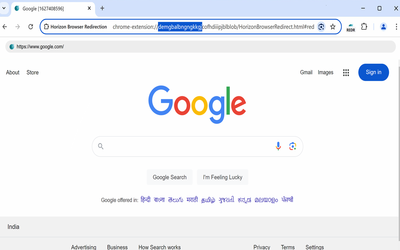 Horizon 浏览器重定向截图1