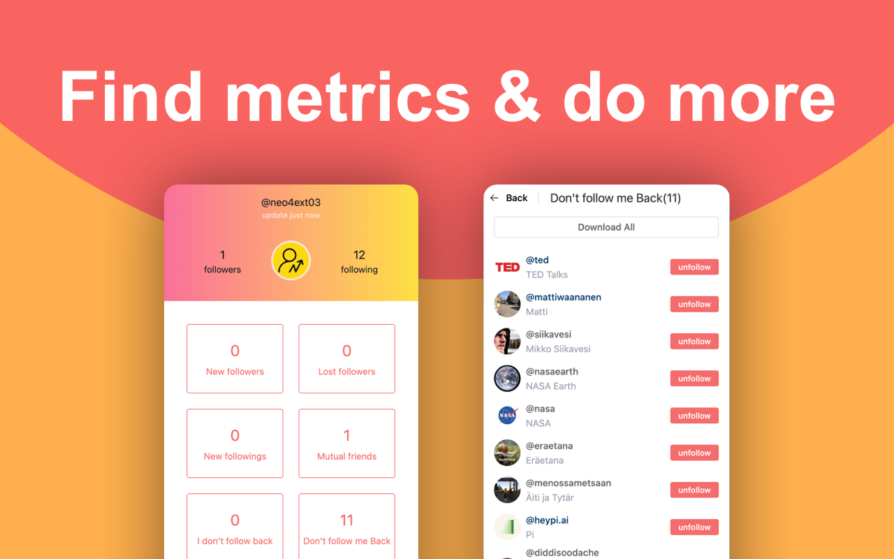 InsTF - Instagram follower & unfollower tracker截图1