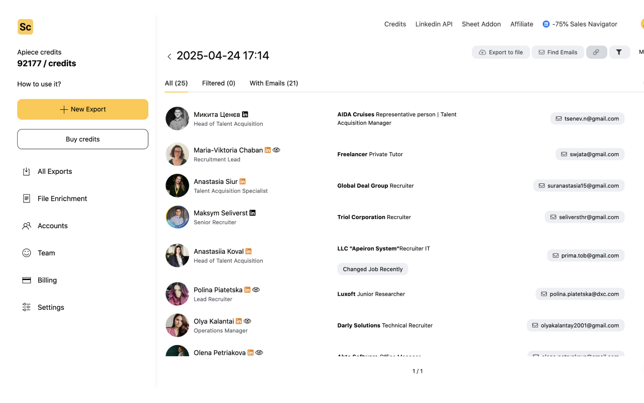 Scrupp · Scraper for Linkedin Sales Navigator截图1
