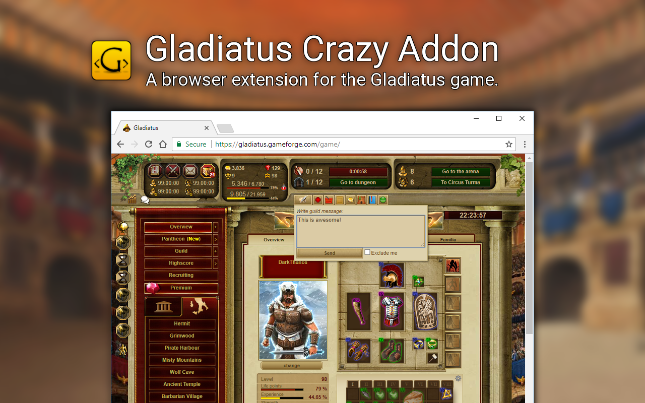 Gladiatus Crazy Add On截图3