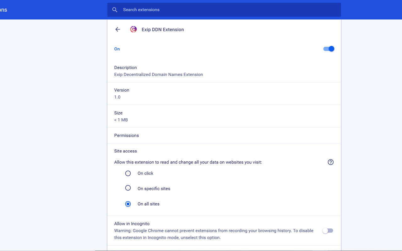 Exip DDN Extension截图2