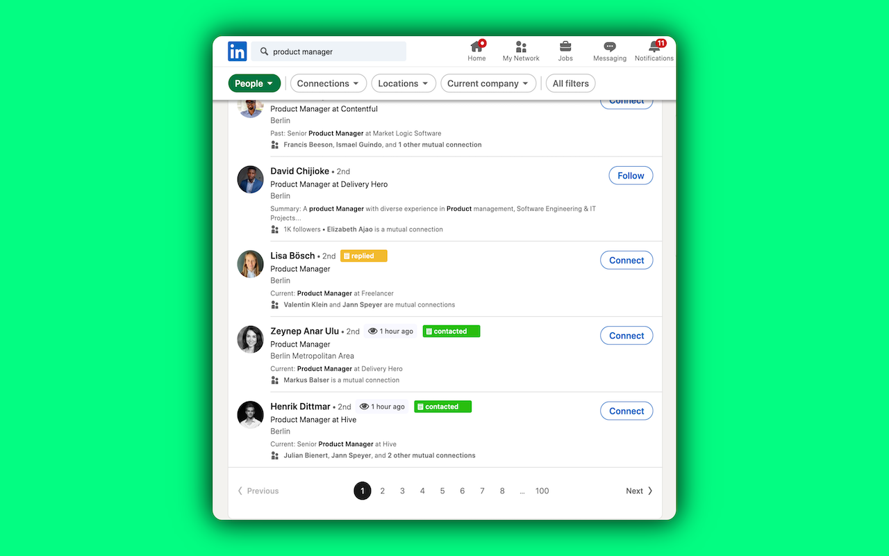 WhenX: Mark Linkedin Profiles with notes截图5