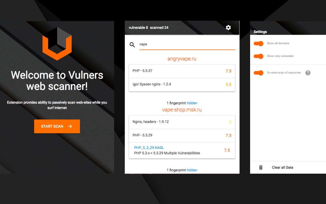 Vulners Web Scanner截图2