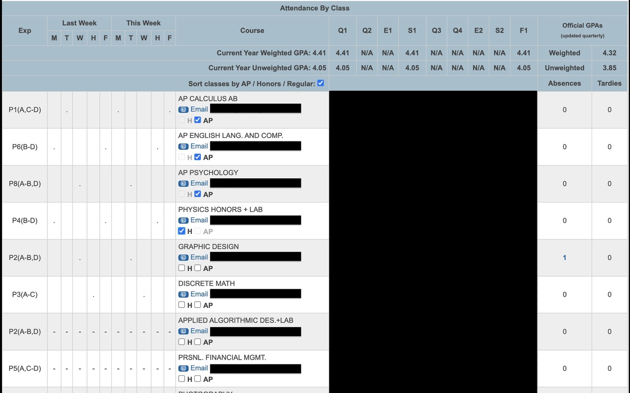 PowerSchool GPA Calculator截图1