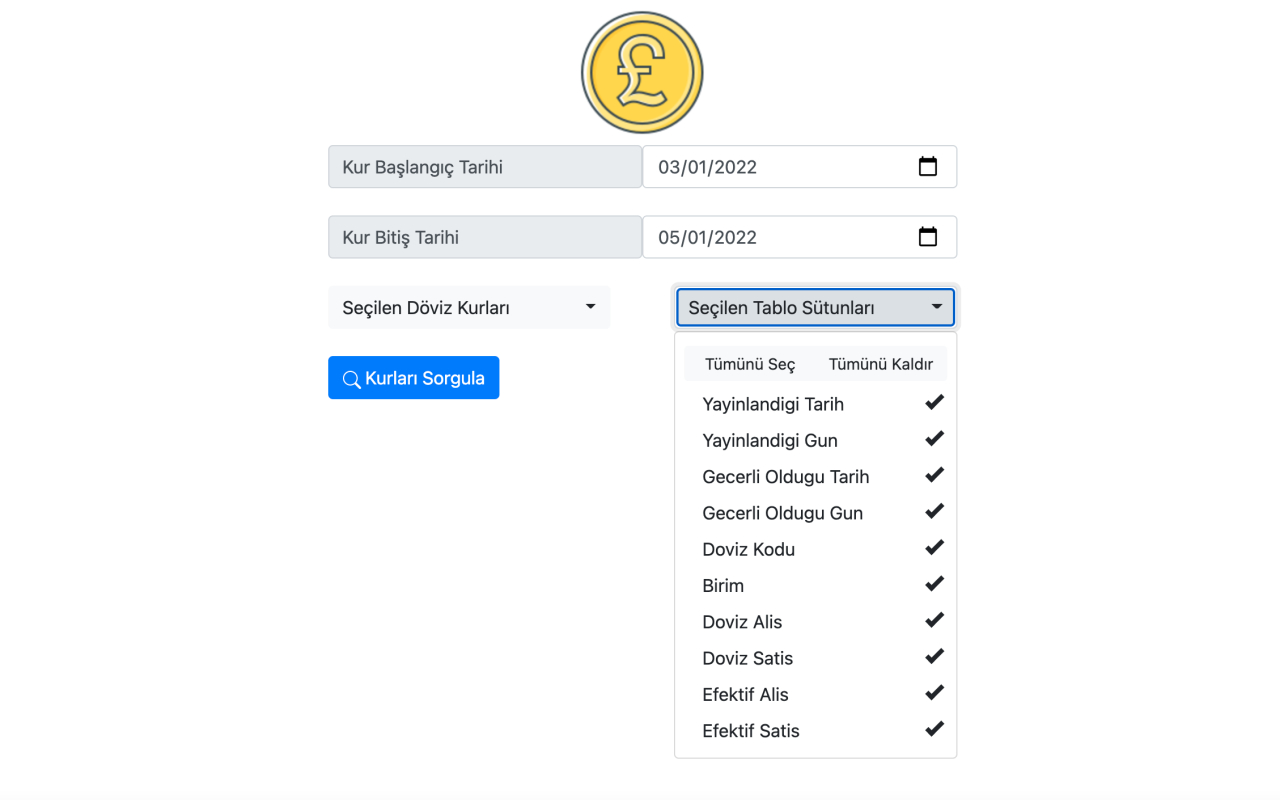 TCMB Döviz Kurları Excel截图4