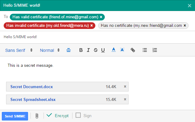 FossaGuard: Encrypt Gmail with S/MIME截图1