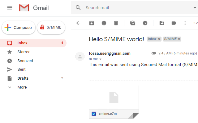 FossaGuard: Encrypt Gmail with S/MIME截图3