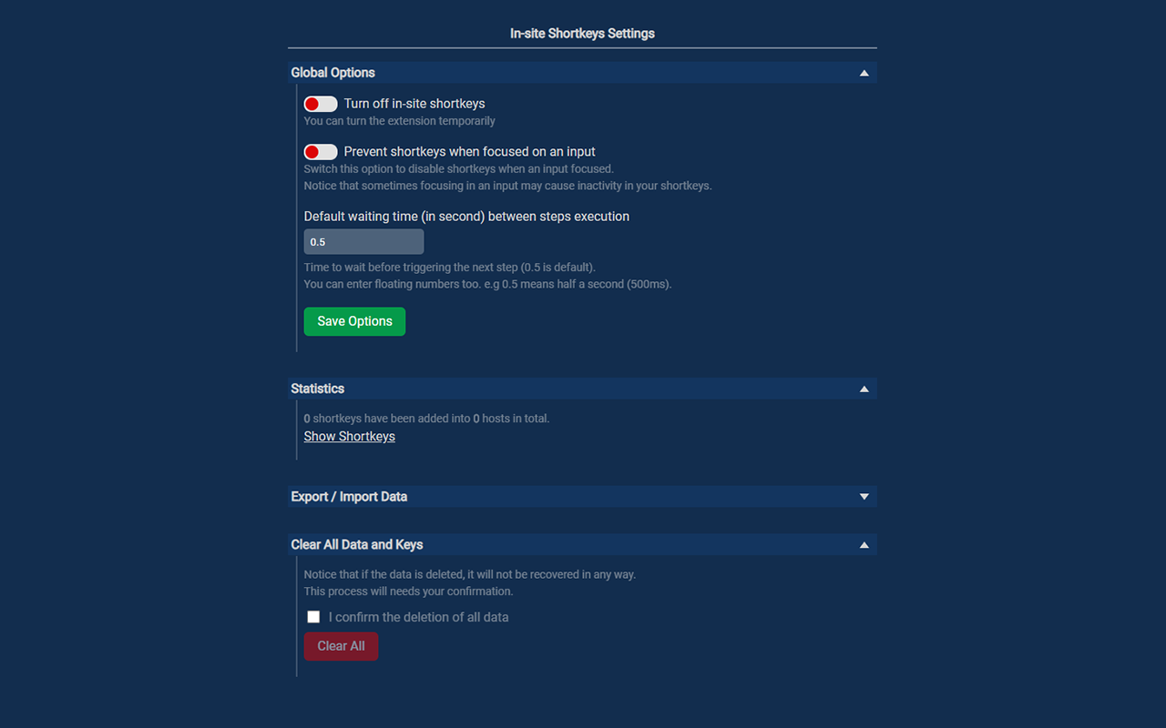 Keyboard Shortcuts for Websites截图3