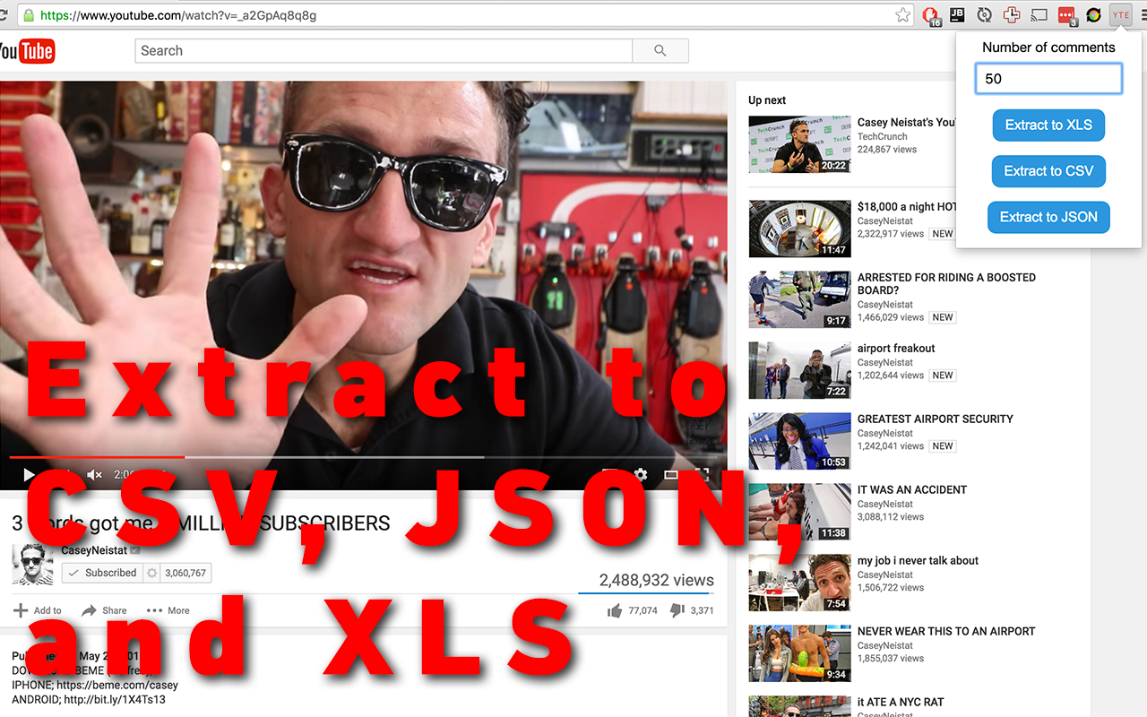 YouTube Comment Exporter截图1