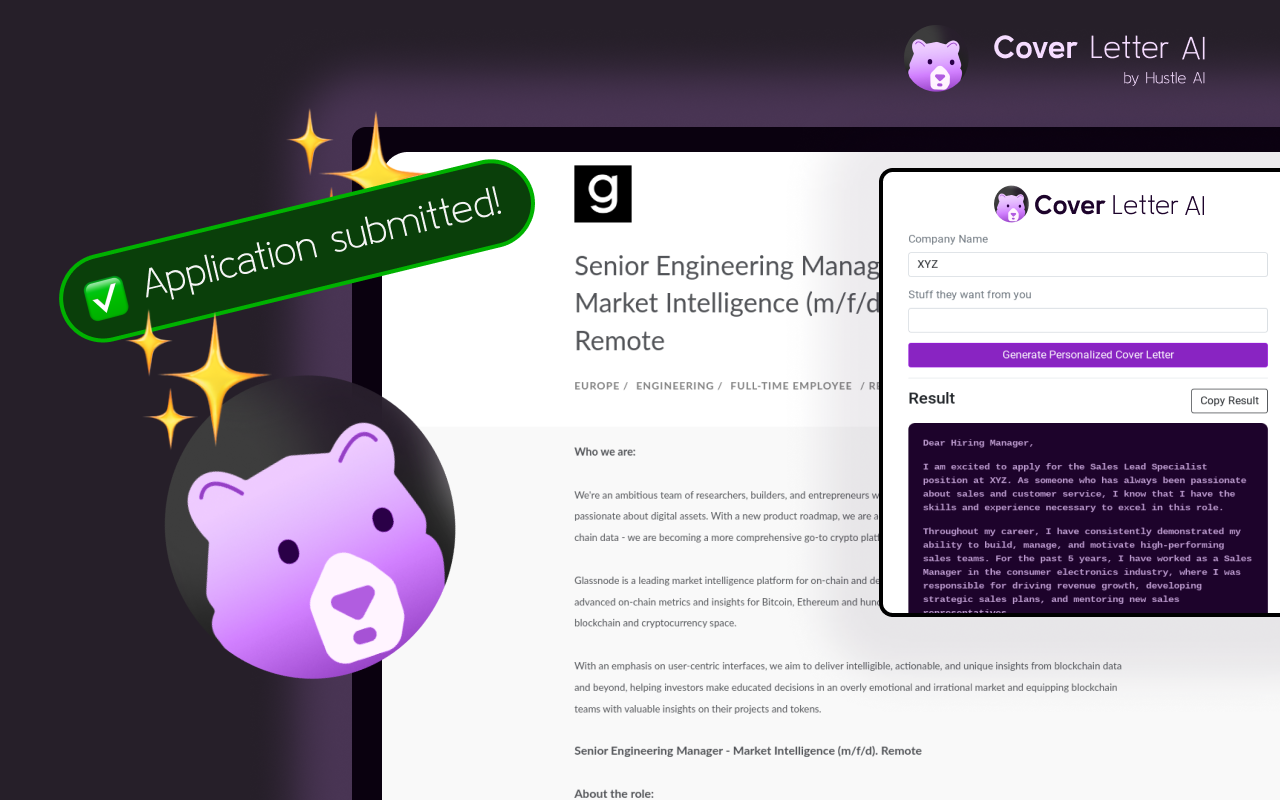 Hustle AI - Cover Letter Generator截图1