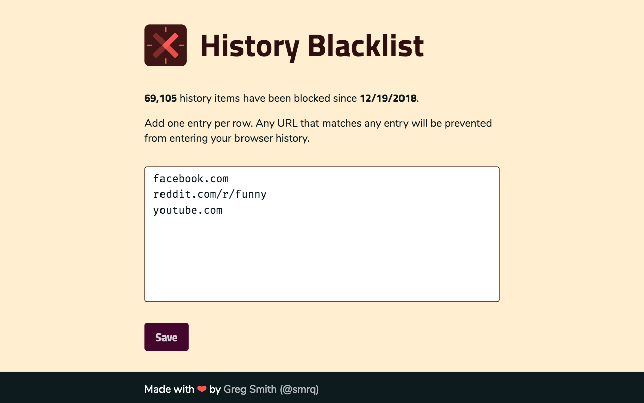 History Blacklist截图1
