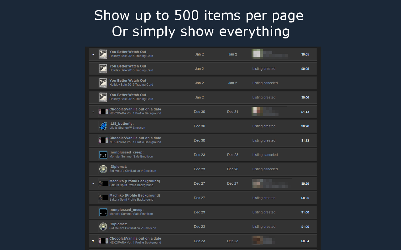Steam Market History Plus截图3