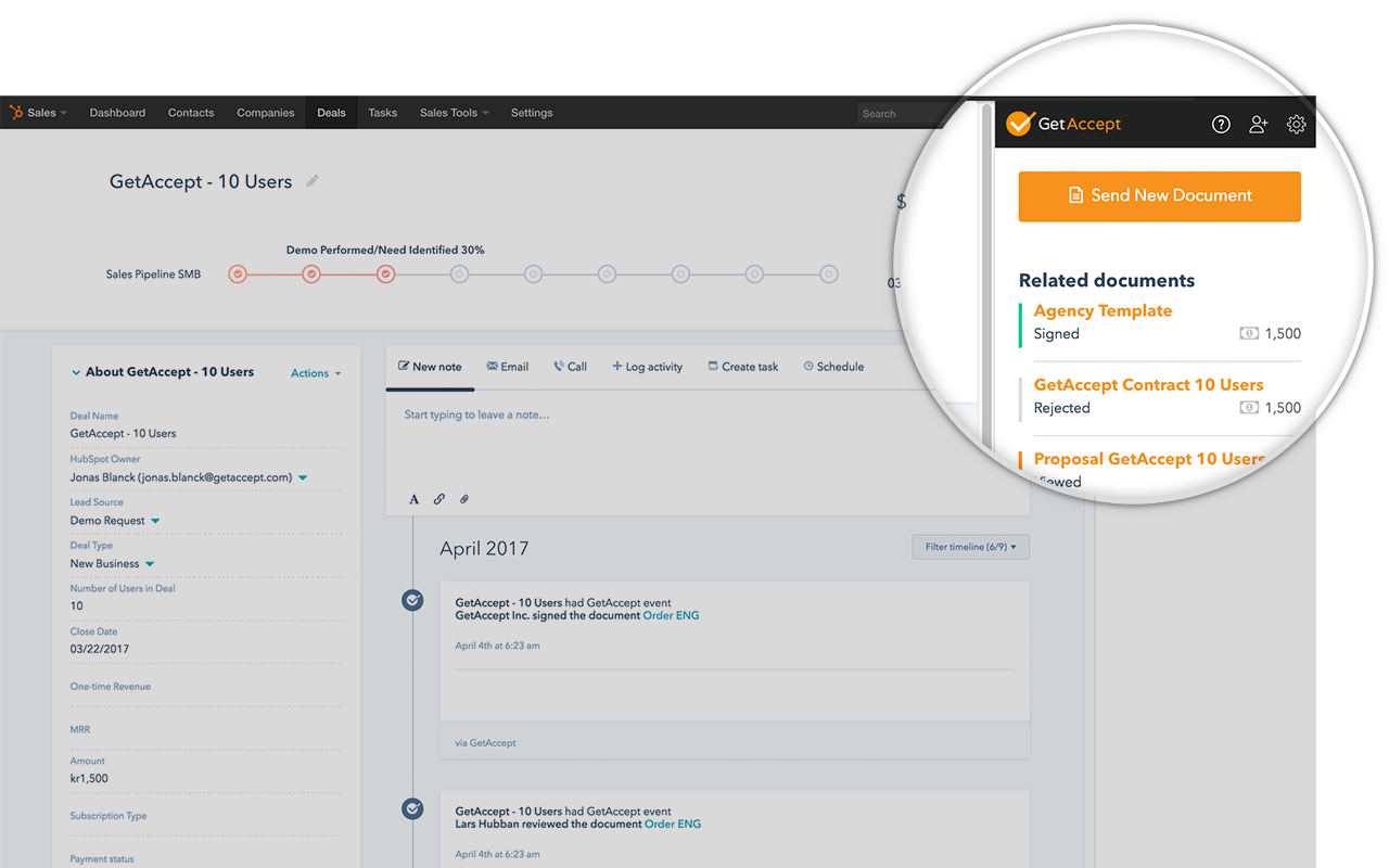 HubSpot eSignatures by GetAccept截图3