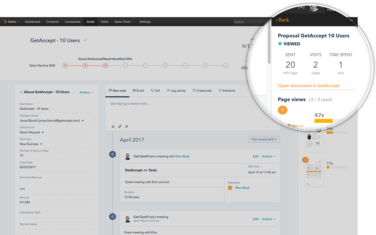 HubSpot eSignatures by GetAccept截图4