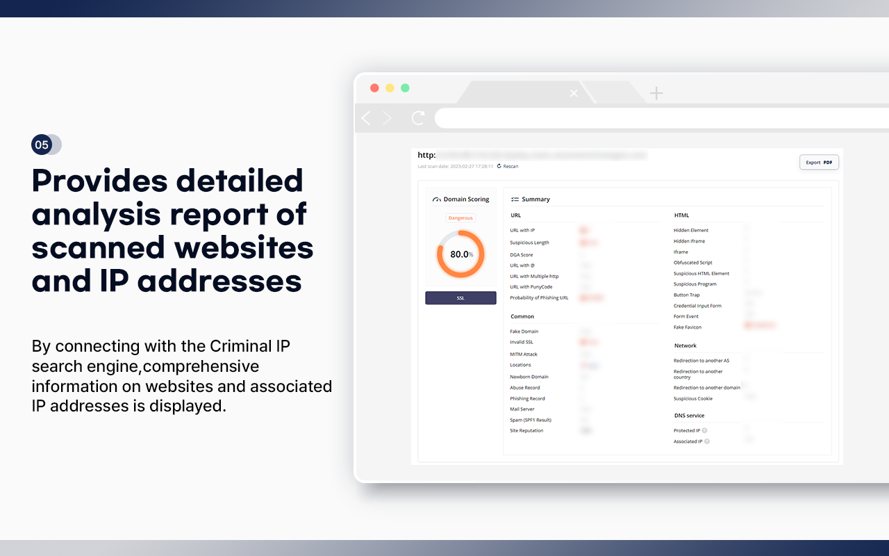 Criminal IP: AI-based Phishing Link Checker截图2