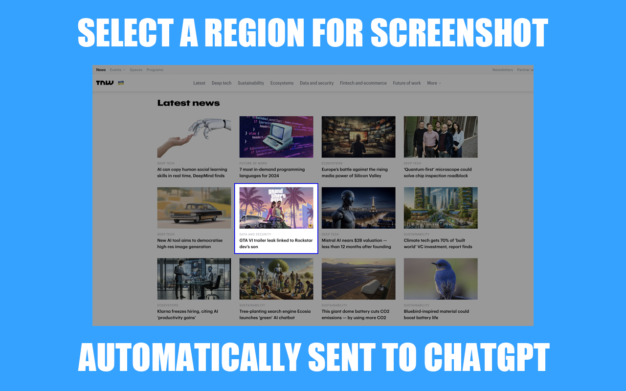 QuickVision: ChatGPT Vision with Screenshots截图2