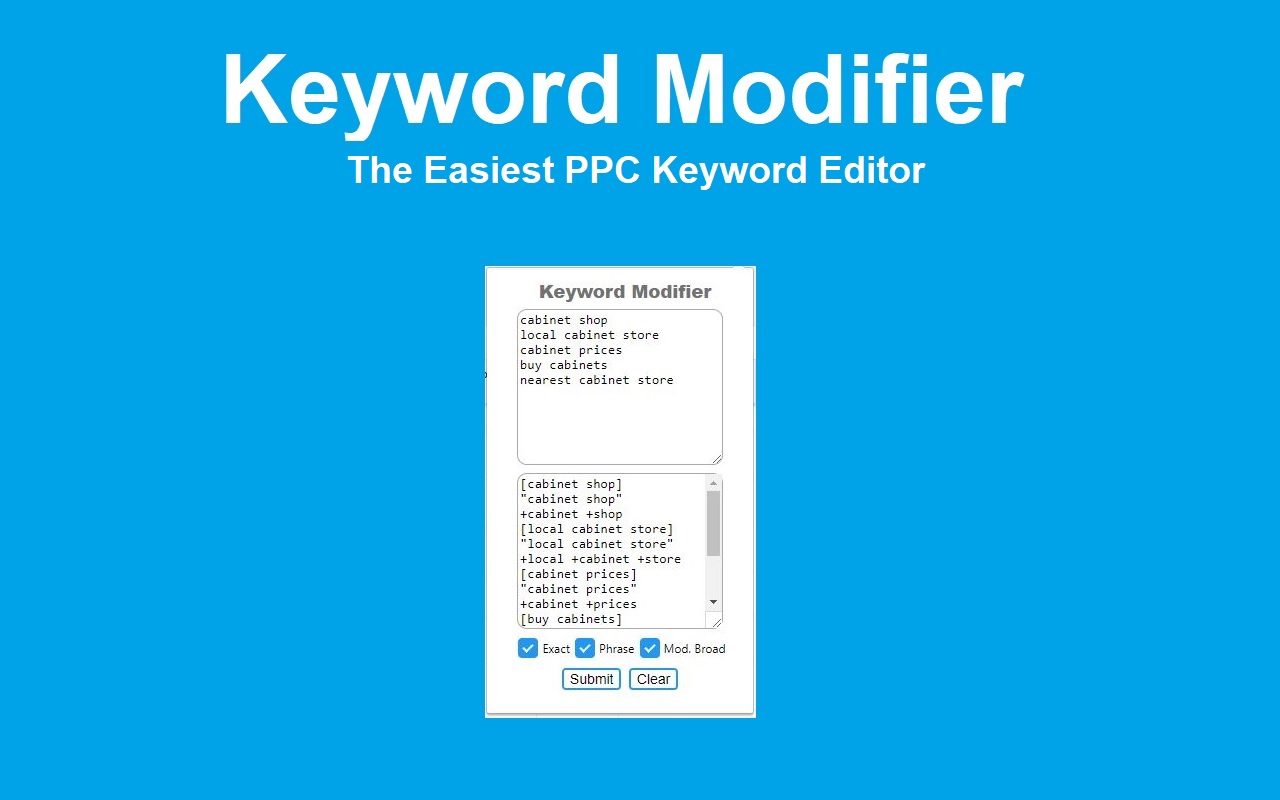 Keyword Modifier截图3