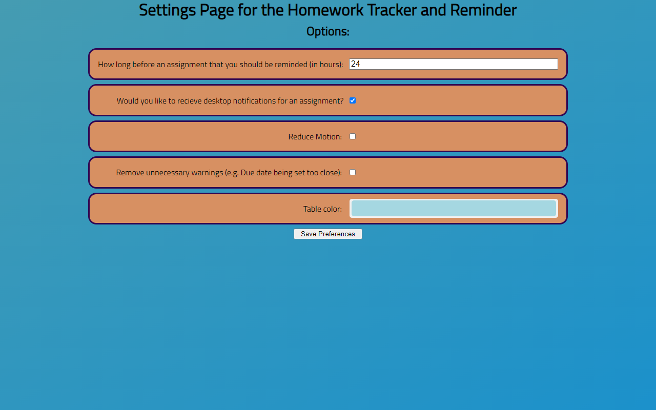 Homework Tracker and Reminder截图2