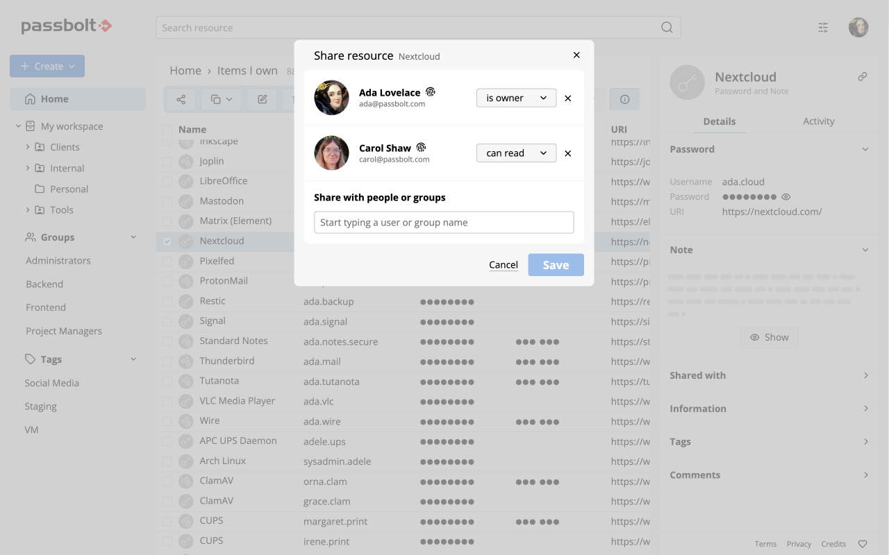 Passbolt - Open source password manager截图1