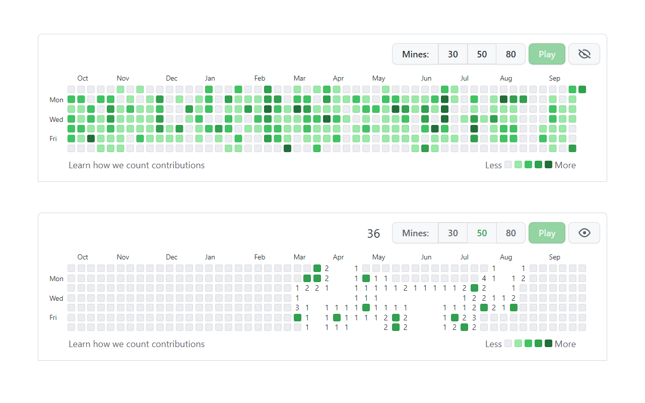 GitHub Minesweeper截图2
