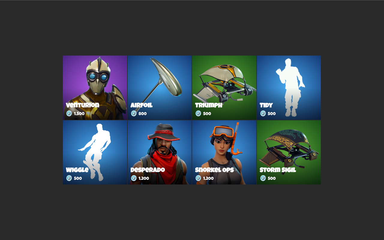 Fortnite - New tab - Current item shop截图1