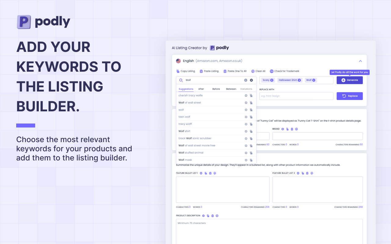 Podly - AI Toolset for Merch By Amazon截图4