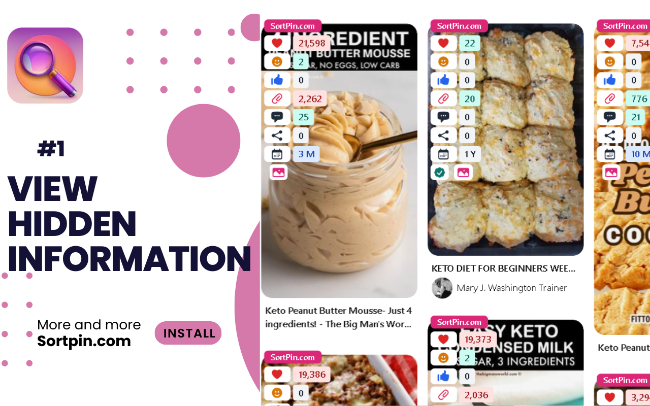 Pinterest sort extension - SortPin.com截图3