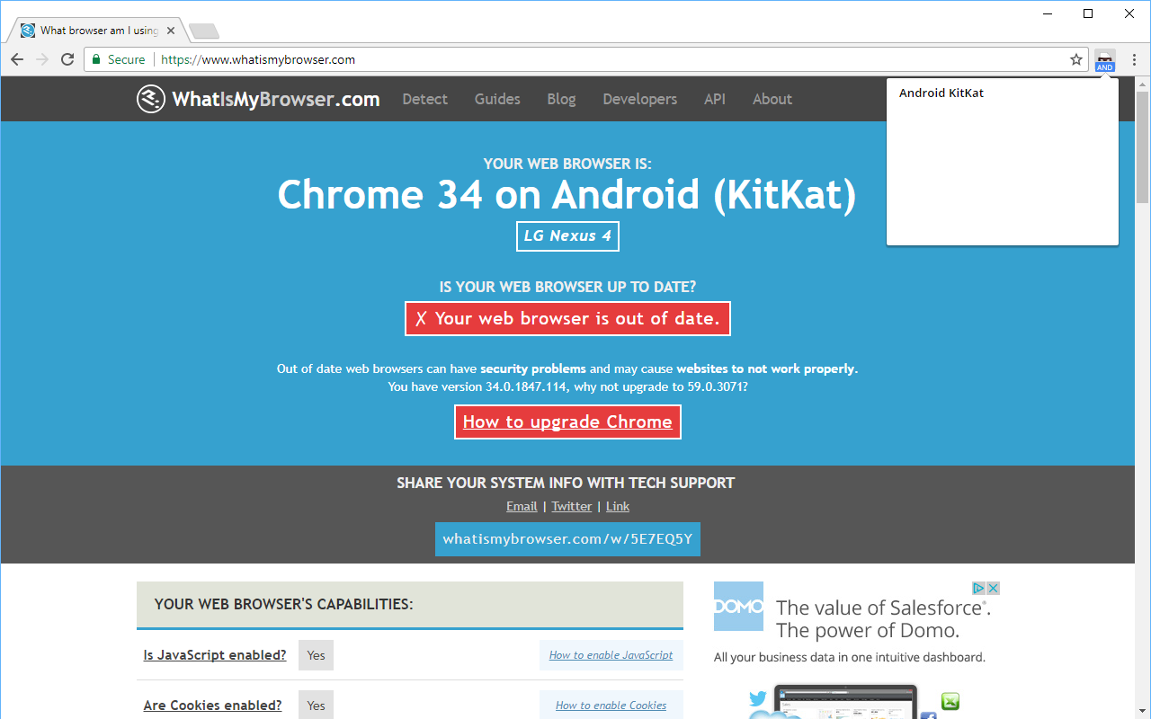 User-Agent Switcher for Chrome截图1